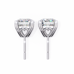 2.57 Carat Amour Diamond Stud Earrings