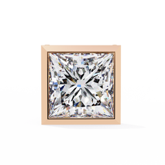 1.77 Carat Princess-Cut Lab-Grown Diamond Stud Earrings