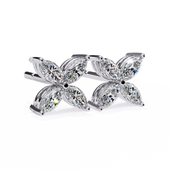 0.88 Carat Floral Lab-Grown Diamond Stud Earrings