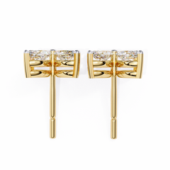 0.88 Carat Floral Lab-Grown Diamond Stud Earrings
