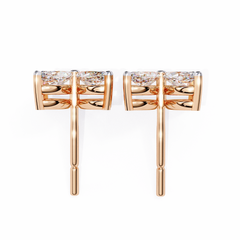 0.88 Carat Floral Lab-Grown Diamond Stud Earrings