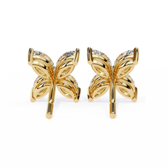 0.88 Carat Floral Lab-Grown Diamond Stud Earrings