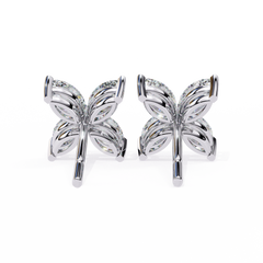 0.88 Carat Floral Lab-Grown Diamond Stud Earrings