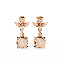 1.77 Carat Diamond Blossom Drop Earrings