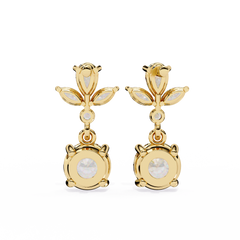 1.77 Carat Diamond Blossom Drop Earrings