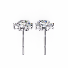 1.77 Carat Diamond Blossom Drop Earrings