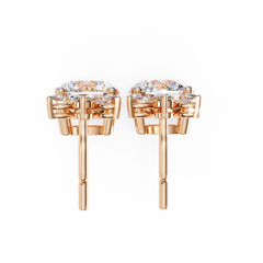 2.02 Carat Round and Marquise Diamond Dangle Drop Earrings