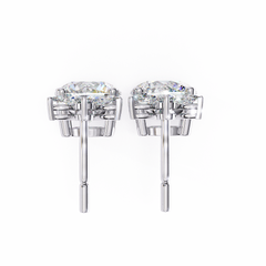 2.02 Carat Round and Marquise Diamond Dangle Drop Earrings