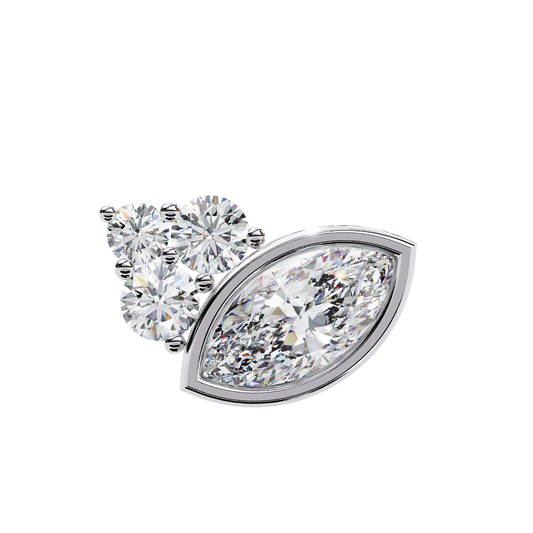 Solitairekart 0.47 Carat Marquise Cluster Natural Diamond Stud Earrings – HI Color, VS-SI Clarity