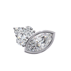 Solitairekart 0.47 Carat Marquise Cluster Natural Diamond Stud Earrings – HI Color, VS-SI Clarity