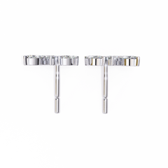 0.35 Carat Marquise and Round Diamond Cluster Earrings – Stylish Design