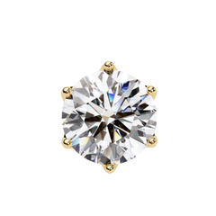 2.61 Carat Classic Six-Prong Crown Round Diamond Stud Earrings (F/G, VS+)