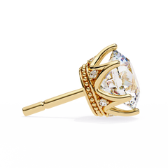 2.61 Carat Classic Six-Prong Crown Round Diamond Stud Earrings (F/G, VS+)