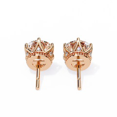 2.61 Carat Classic Six-Prong Crown Round Diamond Stud Earrings (F/G, VS+)