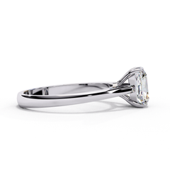 1.21 Carat Emerald Cut Lab-Grown Diamond Solitaire Engagement Ring in 18K White Gold