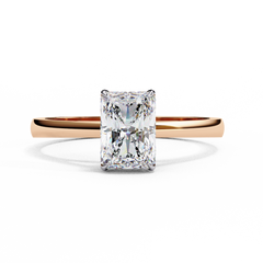 1.21 Carat Emerald Cut Lab-Grown Diamond Solitaire Engagement Ring in 18K White Gold