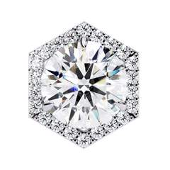 2.1 Carat Round Star Diamond Earrings in Rose Gold
