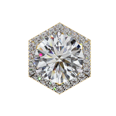 2.1 Carat Round Star Diamond Earrings in Rose Gold