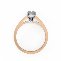 1.21 Carat Emerald Cut Lab-Grown Diamond Solitaire Engagement Ring in 18K White Gold