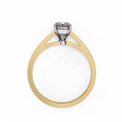 1.21 Carat Emerald Cut Lab-Grown Diamond Solitaire Engagement Ring in 18K White Gold