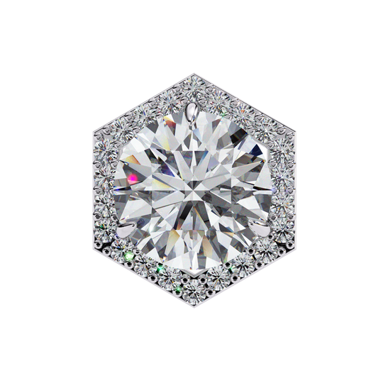 2.1 Carat Round Star Diamond Earrings in Rose Gold