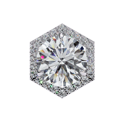 2.1 Carat Round Star Diamond Earrings in Rose Gold