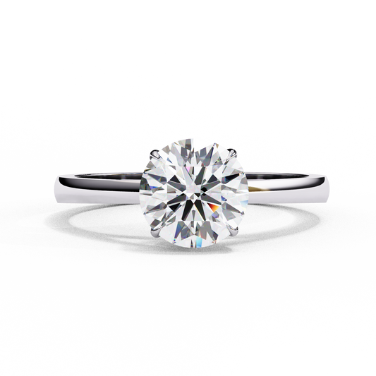 1.3 Carat Emerald Cut Lab-Grown Diamond Solitaire Engagement Ring in 18K White Gold