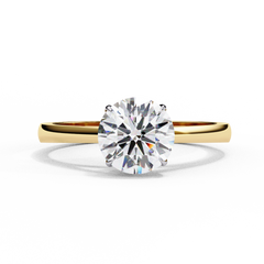 1.3 Carat Emerald Cut Lab-Grown Diamond Solitaire Engagement Ring in 18K White Gold