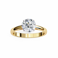 1.3 Carat Emerald Cut Lab-Grown Diamond Solitaire Engagement Ring in 18K White Gold