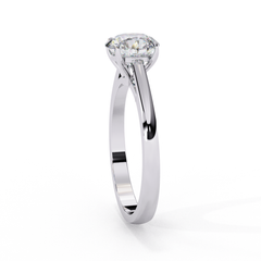 1.3 Carat Emerald Cut Lab-Grown Diamond Solitaire Engagement Ring in 18K White Gold
