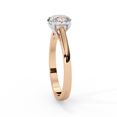 1.3 Carat Emerald Cut Lab-Grown Diamond Solitaire Engagement Ring in 18K White Gold