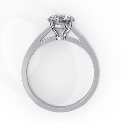 1.3 Carat Emerald Cut Lab-Grown Diamond Solitaire Engagement Ring in 18K White Gold