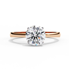 1.3 Carat Emerald Cut Lab-Grown Diamond Solitaire Engagement Ring in 18K White Gold