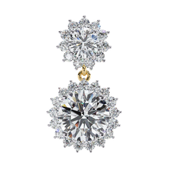 1.37 Carat Diamond Earrings in 10Kt Gold