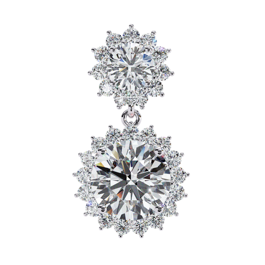 1.37 Carat Diamond Earrings in 10Kt Gold