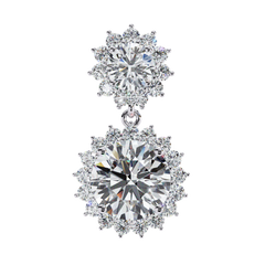 1.37 Carat Diamond Earrings in 10Kt Gold