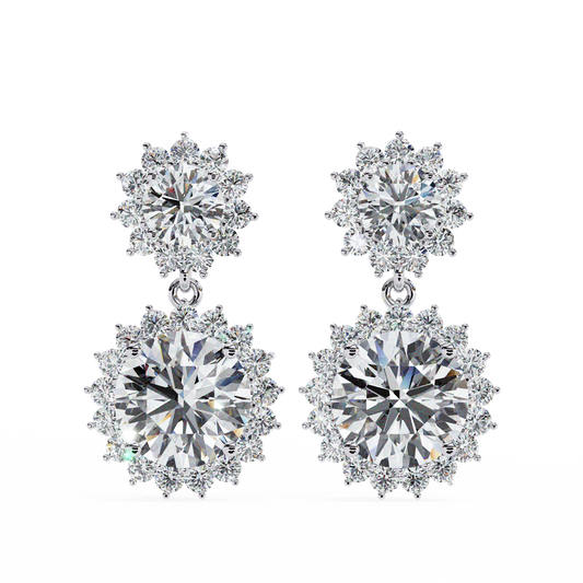 1.37 Carat Diamond Earrings in 10Kt Gold