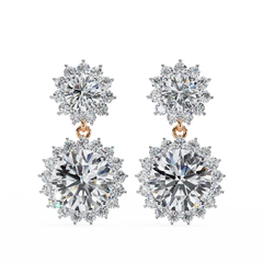 1.37 Carat Diamond Earrings in 10Kt Gold