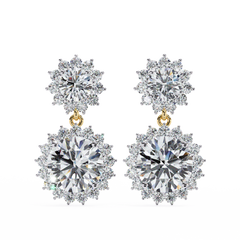 1.37 Carat Diamond Earrings in 10Kt Gold