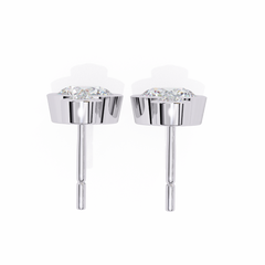 1.82 Carat Round Lab-Grown Diamond Stud Earrings in 14K Gold (Pair)