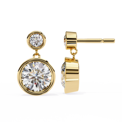 1.82 Carat Round Lab-Grown Diamond Stud Earrings in 14K Gold (Pair)