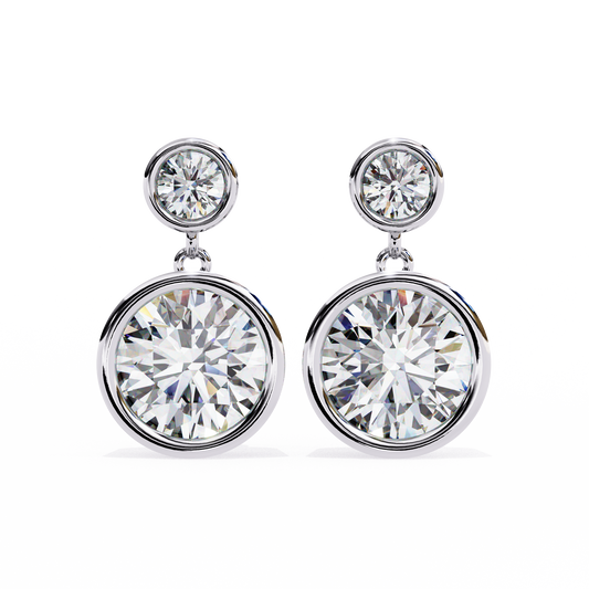 1.82 Carat Round Lab-Grown Diamond Stud Earrings in 14K Gold (Pair)