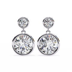 1.82 Carat Round Lab-Grown Diamond Stud Earrings in 14K Gold (Pair)