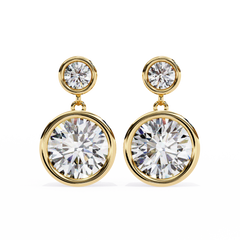 1.82 Carat Round Lab-Grown Diamond Stud Earrings in 14K Gold (Pair)