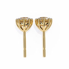 2.57 Carat Classic Round Brilliant-Cut Diamond Stud Earrings