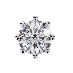 2.57 Carat Classic Round Brilliant-Cut Diamond Stud Earrings