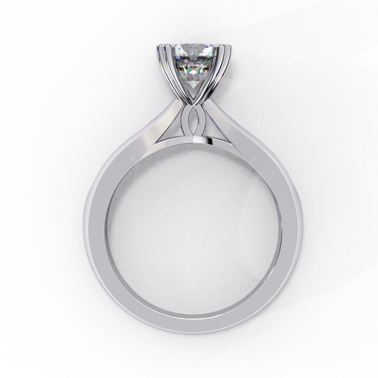 1.29 Carat Lab-Created Round Cut Solitaire Diamond Engagement Ring
