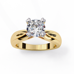 1.29 Carat Lab-Created Round Cut Solitaire Diamond Engagement Ring