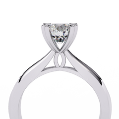 1.29 Carat Lab-Created Round Cut Solitaire Diamond Engagement Ring