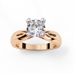 1.29 Carat Lab-Created Round Cut Solitaire Diamond Engagement Ring